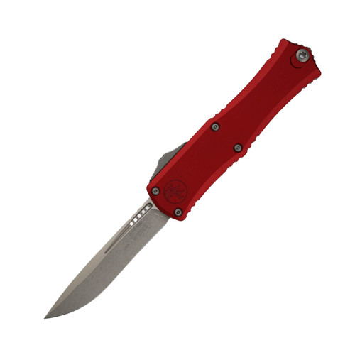 Microtech Hera II Mini Recurve Red, Stonewash M390MK - 1705M-10RD