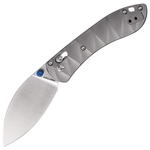 Vosteed Knives Mini Nightshade Milled Titanium, Satin S35VN - A0217