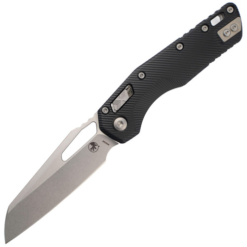 Microtech MSI Ram-Lok Black Fluted Aluminum, Stonewash M390MK - 210-10FL