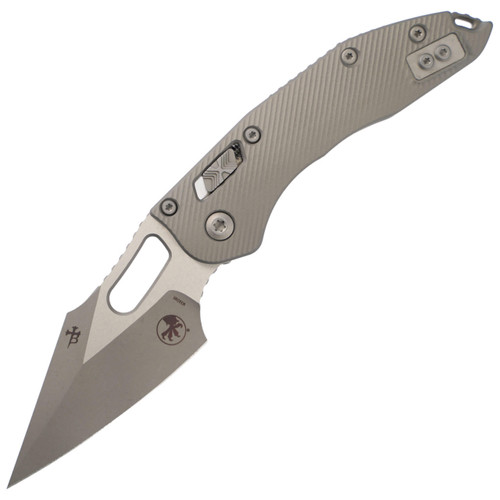 Microtech Stitch Ram-Lok Fluted Natural Clear Aluminum, Apocalyptic M390MK - 169RL-10APFLNC