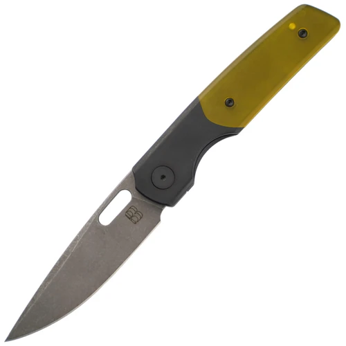 BergBlades Sweeney Stonewash PVD Titanium Ultem, Acid Stonewash 20CV