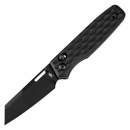Kizer Cutlery Task Clutch Lock Milled Black G10 Black 154CM - V3641C2