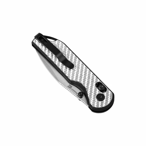 Kizer Cutlery Assassin Clutch Lock Silver Twill Satin Nitro-V - V3549A3