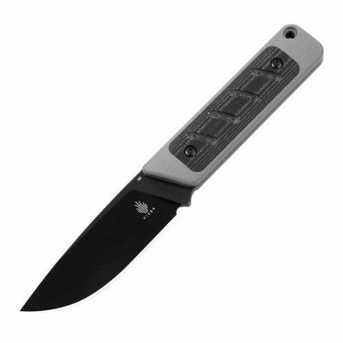 Kizer Cutlery Smolt Fixed Blade Grey G10 Black 3V - 1063A1