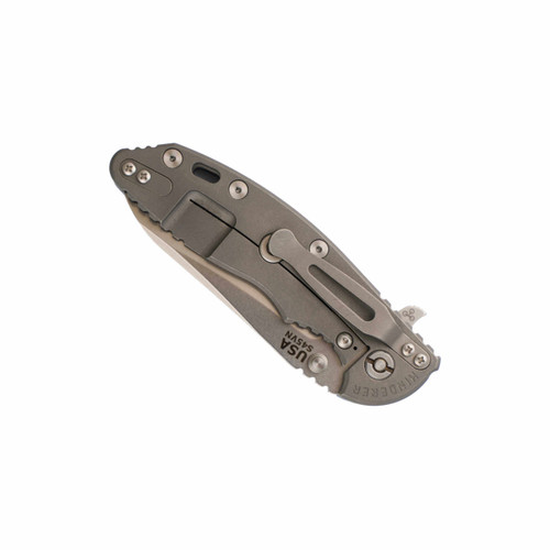 Hinderer Knives XM-18 3.5" Sheepsfoot Working Finish Black and Blue G10, Stonewash S45VN