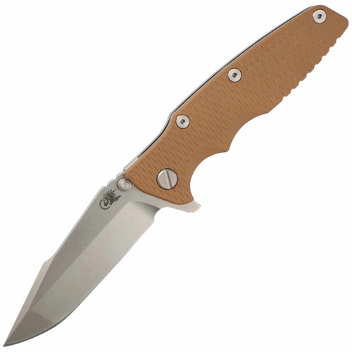 Hinderer Knives Eklipse 3.5" Harpoon Spanto Coyote G10 Stonewash Titanium, Stonewash S45VN