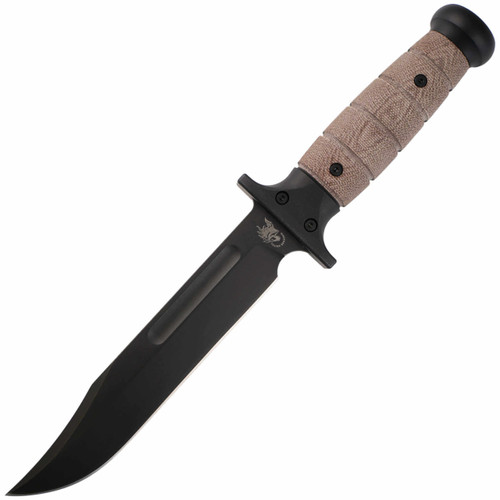Hinderer Knives KaBar Fixed Blade Brown Micarta, Battle Black 3V