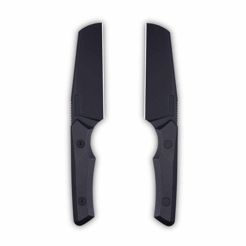 Vero Engineering Axon Fixed Blade Blackwash Titanium Handles, Blackwash M390