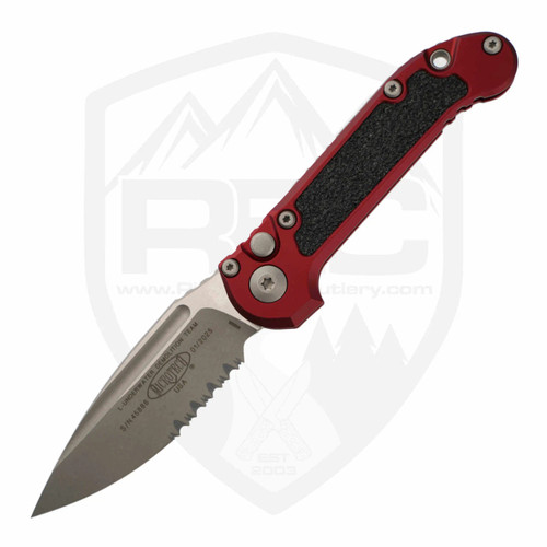 Microtech LUDT Gen III Drop Point Merlot, Partial Serration Apocalyptic M390MK - 1135-11APMR