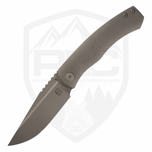 BergBlades Alpha Frame Lock Dark Stonewash Titanium, Dark Stonewash MagnaCut