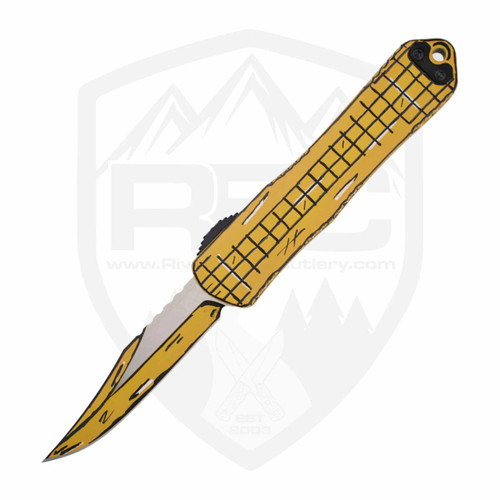 Heretic Manticore E Bowie OTF Cel Shade Yellow Aluminum, MagnaCut - H026BF-CS-YW