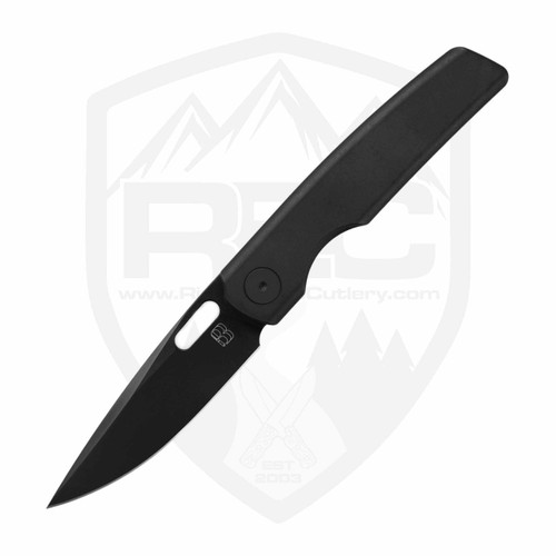 BergBlades Mini Sweeney DLC Stonewash Full Titanium, Polished Tumbled DLC MagnaCut
