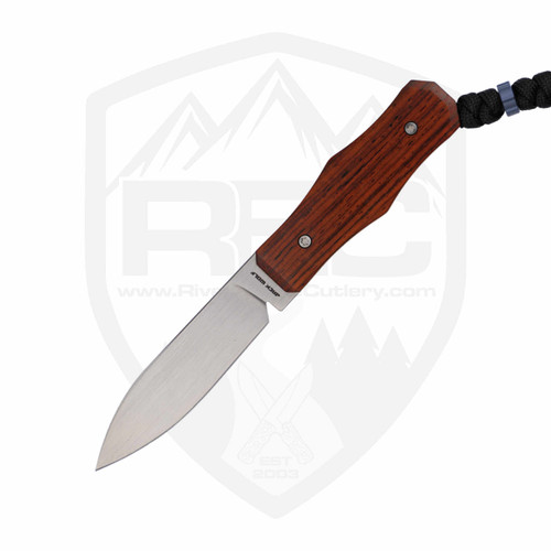Jack Wolf Knives Vampire FIXedc Fixed Blade Rosewood, Hand Satin S90V