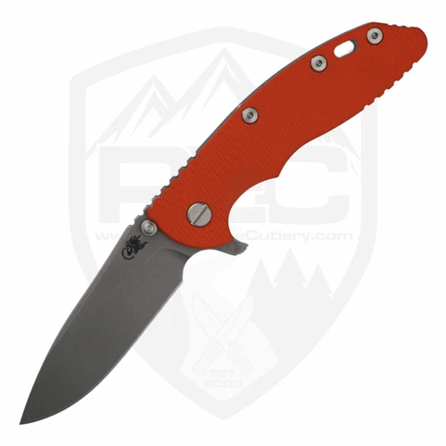 Hinderer Knives XM-18 3.5" Skinny Slicer Orange G10, Working Finish MagnaCut