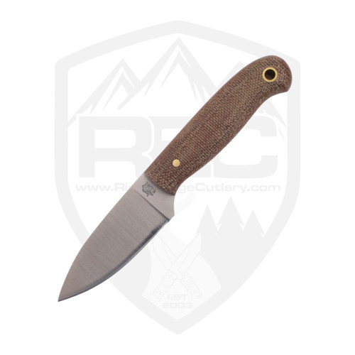 LT Wright Knives Patriot Flat Grind Natural Micarta O1