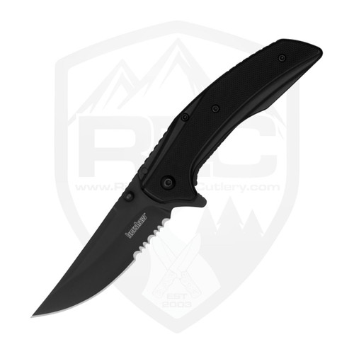 Kershaw Outright Serrated Black G10, Black 8Cr13MoV - 8320BLKST