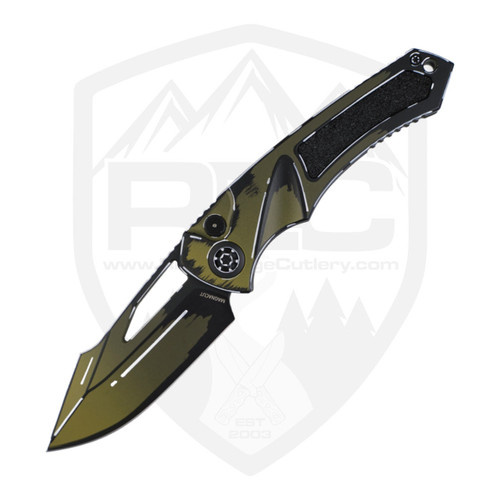Heretic Pariah Manual Cel Shade OD Green with Tritium, MagnaCut - H046-CS-OD