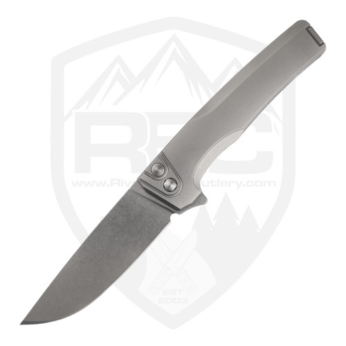 MachineWise Sonora Raw Fine Step Titanium, Titanium Bolster, Stonewash S90V