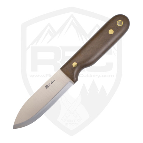 LT Wright Knives Bushcrafter Scandi Grind Brown Richlite O1