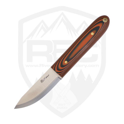 LT Wright Knives Custom Scandi Grind Orange Black G10 O1