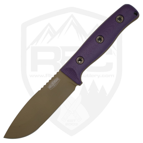 Hellbender Blade Co Snot Otter 4.0, Purple G10 Tan AEB-L