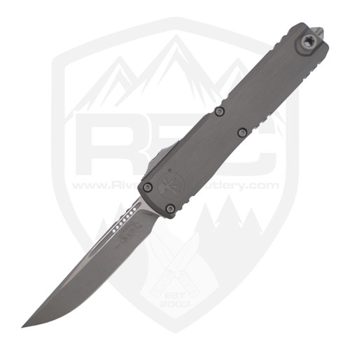 Microtech Ultratech Gen 3 ZBP Drop Point Natural Clear Aluminum, Apocalyptic M390MK - 1121-10APNC