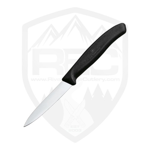 Victorinox Swiss Classic 3.25" Paring Knife, Plain, Black Polypropylene Handle - 6.7603
