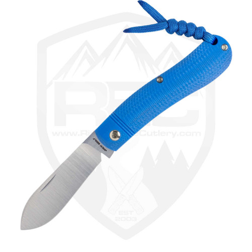 Jack Wolf Knives K9 Jack Ultralight Blue G10 Opposing Arcs, Satin 154CM