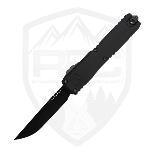 Microtech Ultratech Gen 3 Signature Series ZBP Drop Point Black Aluminum, DLC M390MK - 1121-10DLCTSH