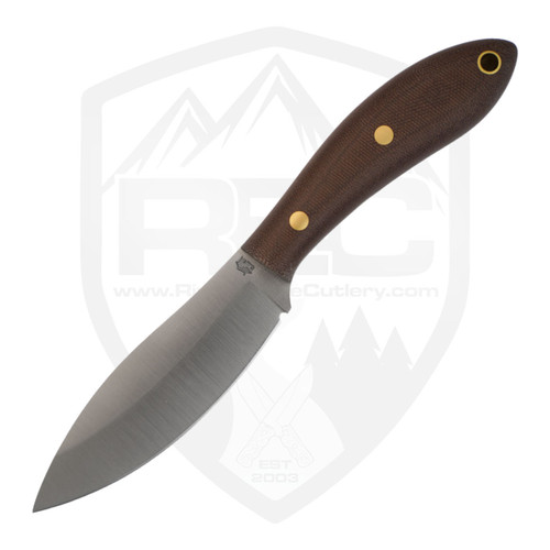 LT Wright Knives Large Northern Hunter, Matte Rustic Brown Micarta / High Saber AEB-L