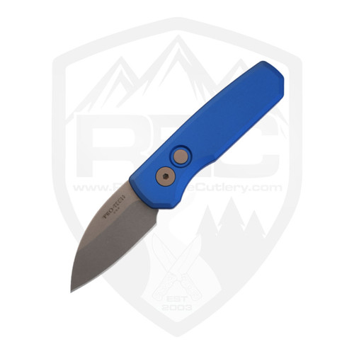 ProTech Runt 5 Wharncliffe Blue Aluminum, Stonewash MagnaCut - R5301-Blue