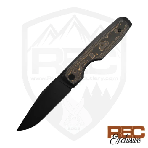 Vero Engineering Isotope Mini Gold Camo FatCarbon, Blackwash M390