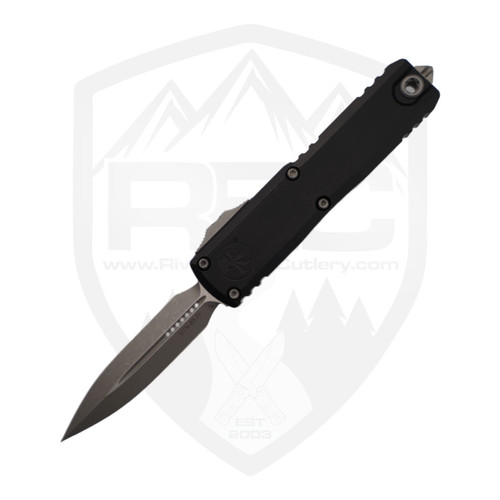 Microtech UTX-85 Gen IV  Double Edge Black Aluminum, Apocalyptic M390MK - 12324-10AP