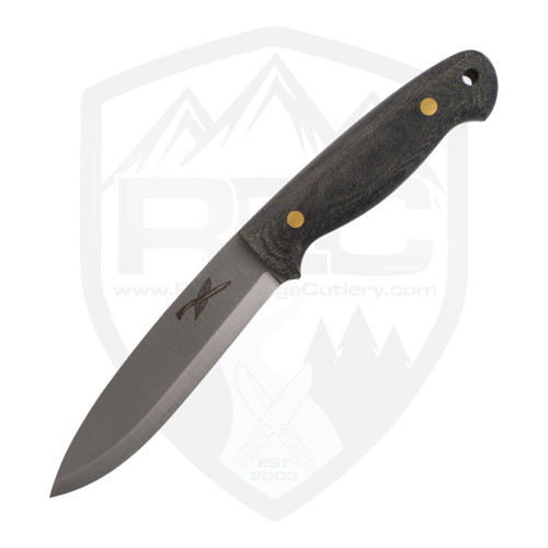 LT Wright Shemanese Companion Black Micarta, Scandi AEB-L - Kydex