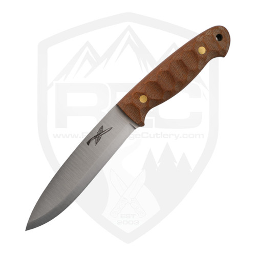 LT Wright Shemanese Companion Mountain Natural Micarta, Scandi AEB-L - Leather