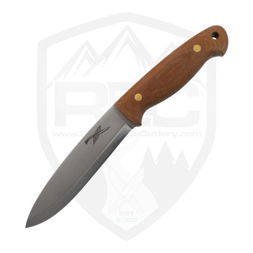 LT Wright Shemanese Companion Natural Micarta, Scandi AEB-L - Leather