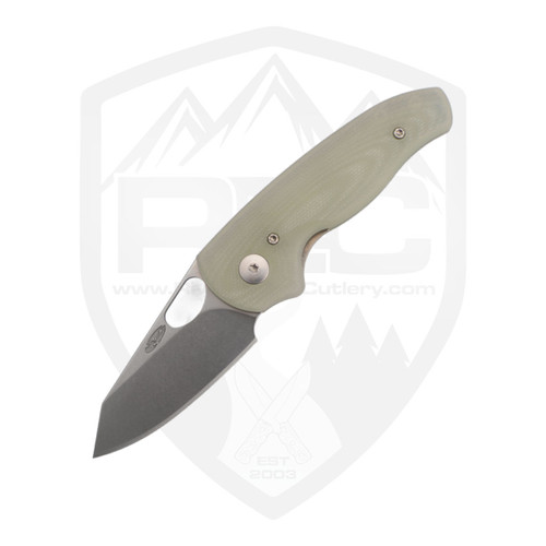 TRM Holier Nerd Jet 3D Contoured Jade G10, Stonewash MagnaCut