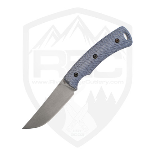 TRM Tagalong Fixed Blade, Denim Micarta, Stonewash Magnacut