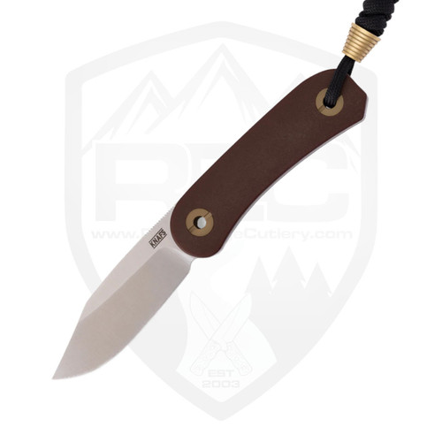 Knafs Lander 4 Fixed Blade Clip Point Paper Micarta, Stonewash S35VN