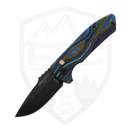 ProTech SBR Auto, Starry Night G-Carta, Abalone Button, DLC S35VN Blade - LG423-Starry Night