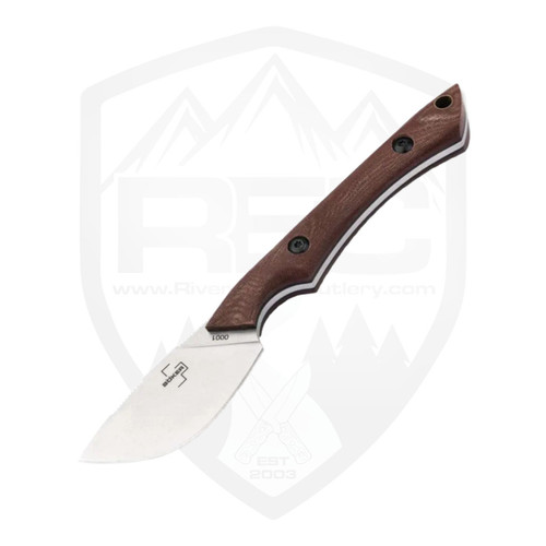 Boker M.U.K. Fixed Blade, Brown Micarta, Stonewash 14C28N - 02BO593