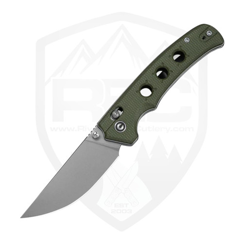 Civivi Noctis Crossbar Lock, Green Canvas Micarta, Stonewash Nitro-V - C24020C3