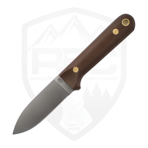LT Wright Knives Next Gen Rustic Brown Matte Micarta, Flat Grind A2