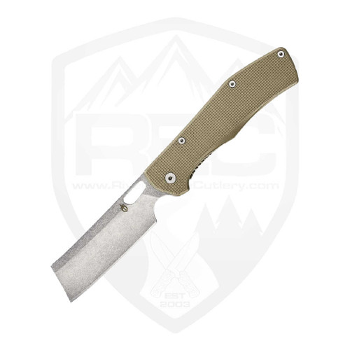 Gerber Flatiron Cleaver Framelock, Tan G10, Stonewashed 7Cr17MoV - 1495