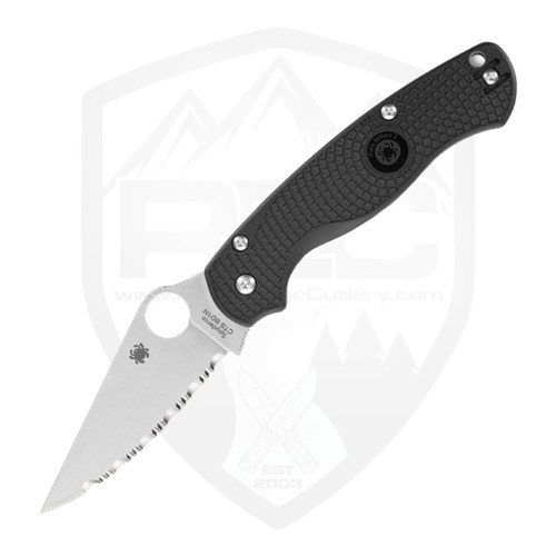Spyderco Paramilitary 2 Lightweight Spyderedge, Black FRN, Satin BD1N - C81SBK2