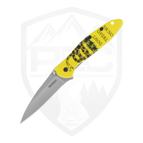 Kershaw Leek Aluminum Don't Tread, Bead Blasted 14C28N - 1660GADS