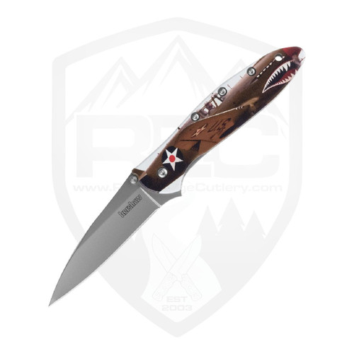 Kershaw Leek Aluminum Fighter Pilot, Bead Blasted 14C28N - 1660FP