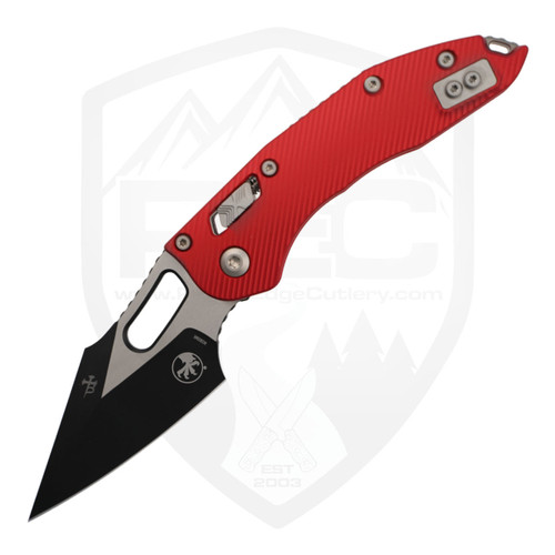 Microtech Stitch Ram-Lok Red Fluted Aluminum, Black M390MK - 169RL-1FLRD