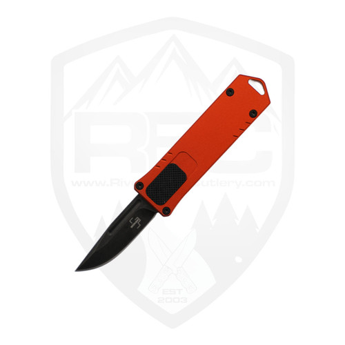 Boker Plus USB Auto, Burnt Orange Aluminum, Black Stonewash D2 - 06EX267