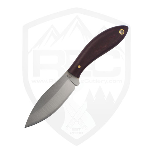 LT Wright Knives Small Northern Hunter, Matte Double Red Micarta / High Saber Grind AEB-L